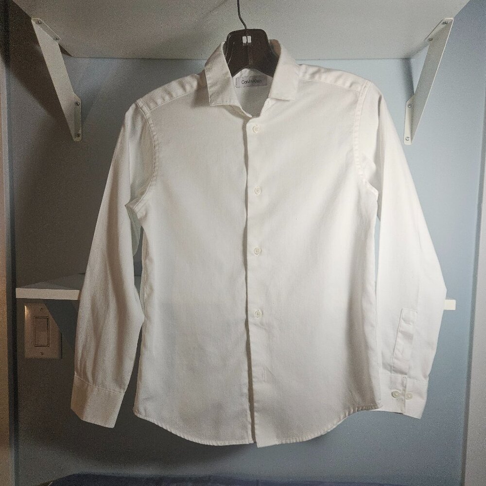 CALVIN KLEIN BOYS' BUTTON DOWN SHIRT, SIZE 12